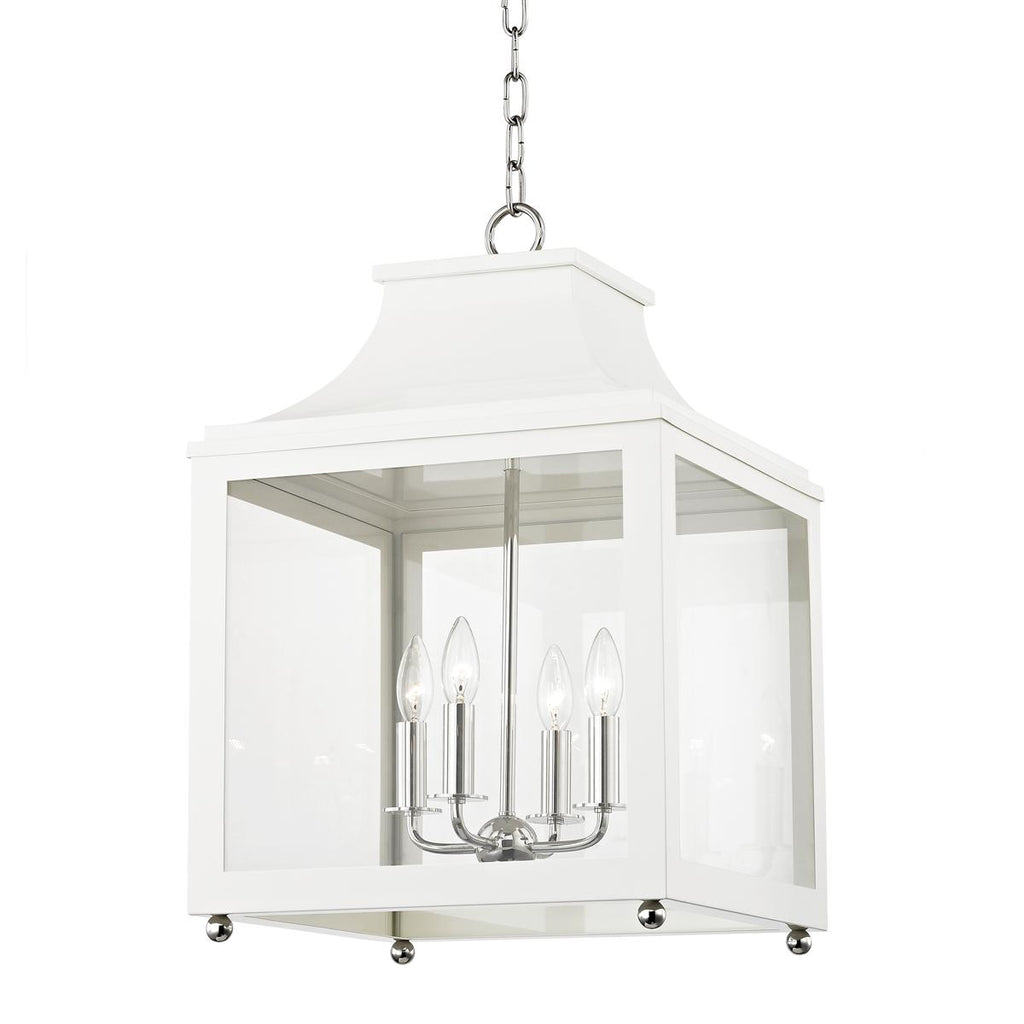 Mitzi Leigh Polished Nickel/white 16W x 16L x 25H Pendant