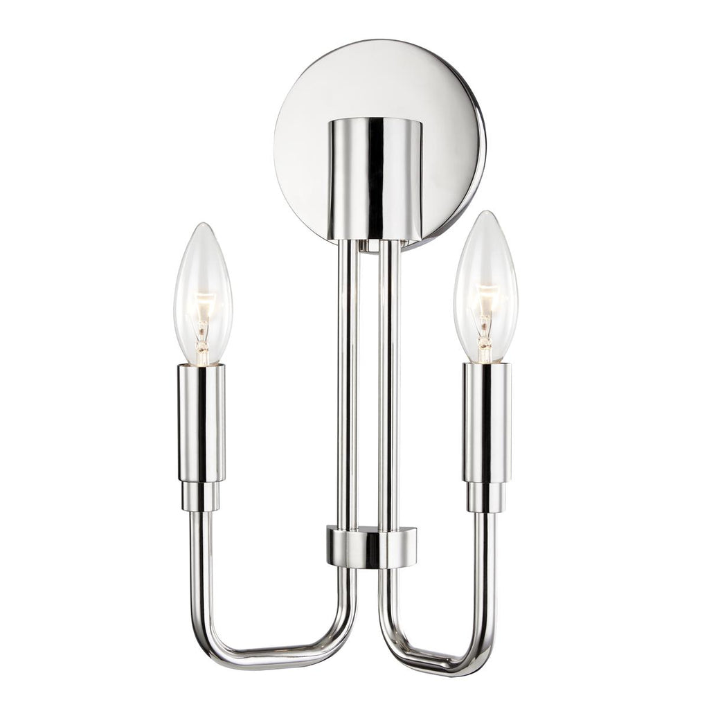 Mitzi Brigitte Polished Nickel 7W x 7L x 12.5H Wall Sconce