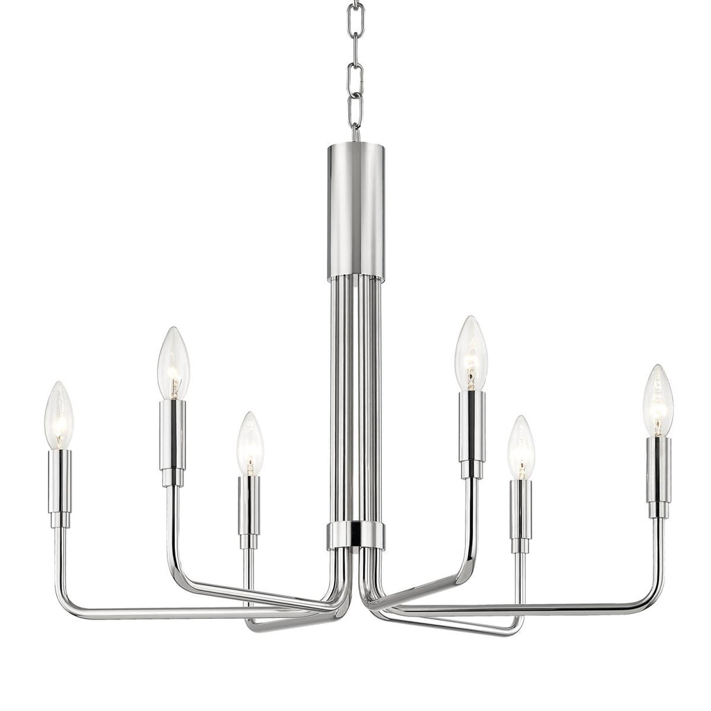 Mitzi Brigitte Polished Nickel 25W x 25L x 19.25H Chandelier