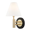 Mitzi Robbie Aged Brass/Black 7.5W X 7.5L X 12H Wall Sconce