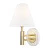 Mitzi Robbie Aged Brass/Soft Off White 7.5W X 7.5L X 12H Wall Sconce