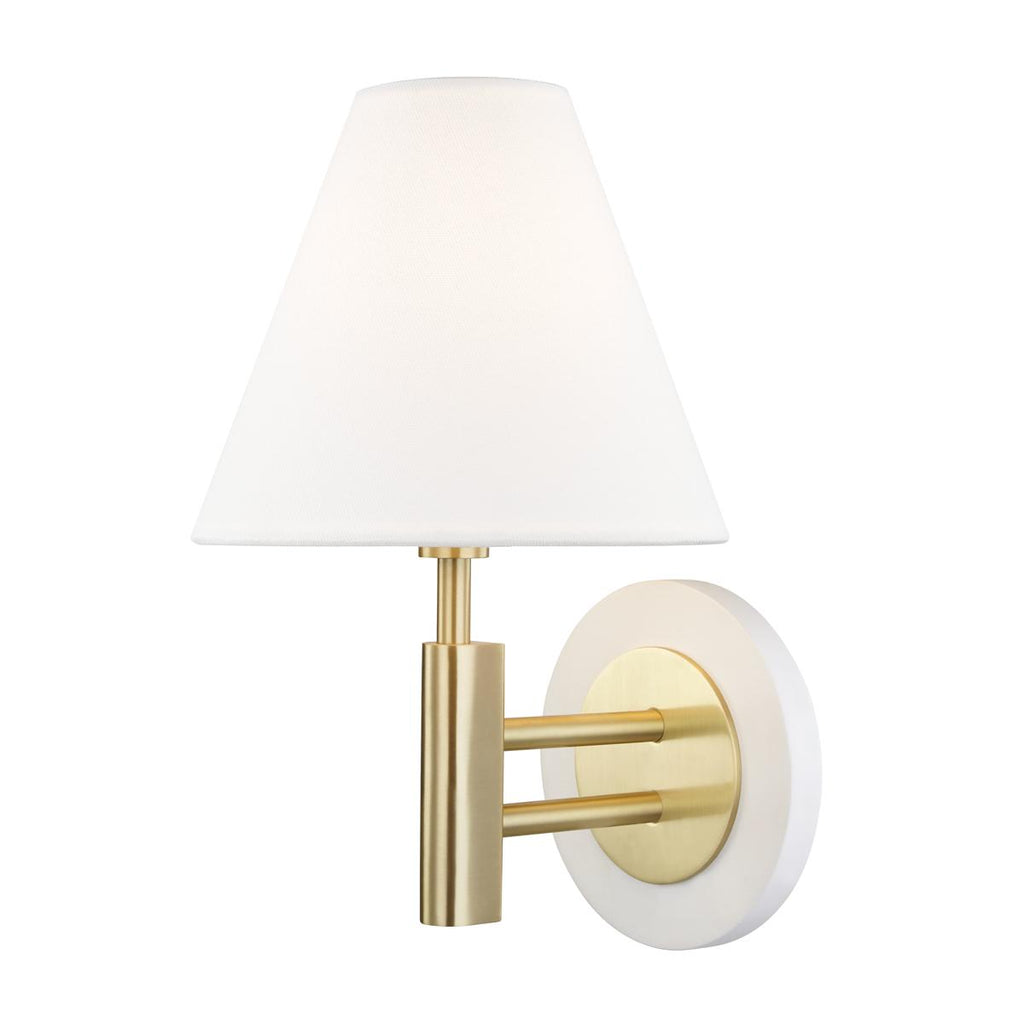 Mitzi Robbie Aged Brass/soft Off White 7.5W x 7.5L x 12H Wall Sconce