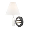 Mitzi Robbie Polished Nickel/Black 7.5W X 7.5L X 12H Wall Sconce