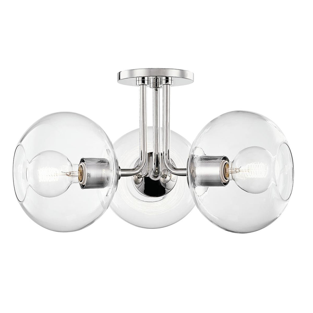 Mitzi Margot Polished Nickel 20W x 7L x 11H Semi-Flush Mount