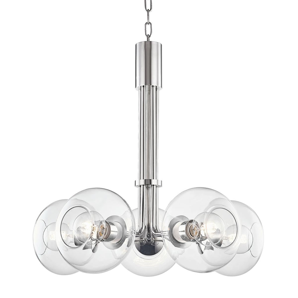 Mitzi Margot Polished Nickel 25W x 28L x 25H Chandelier