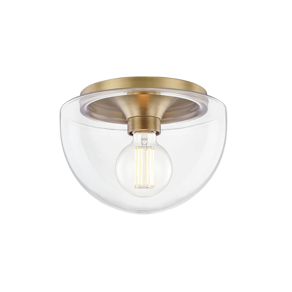 Mitzi Grace Aged Brass 10W x 4.75L x 7H Flush Mount