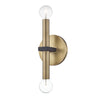 Mitzi Colette Aged Brass/Black 4.75W X 5.5L X 12.25H Wall Sconce