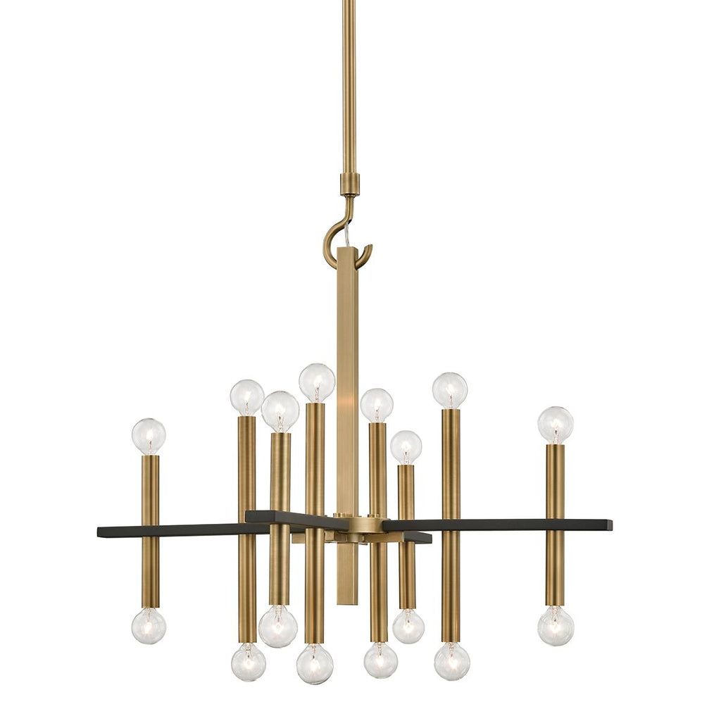 Mitzi Colette Aged Brass/black 28.75W x 5.5L x 27.25H Chandelier