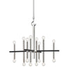 Mitzi Colette Polished Nickel/Black 28.75W X 6.75L X 36.5H Chandelier