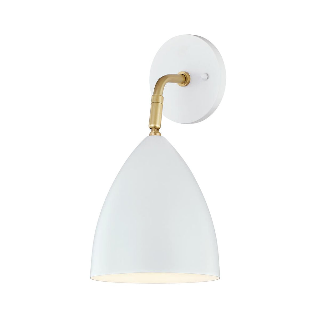 Mitzi Gia Aged Brass/soft Off White 6.25W x 4.75L x 12.5H Wall Sconce