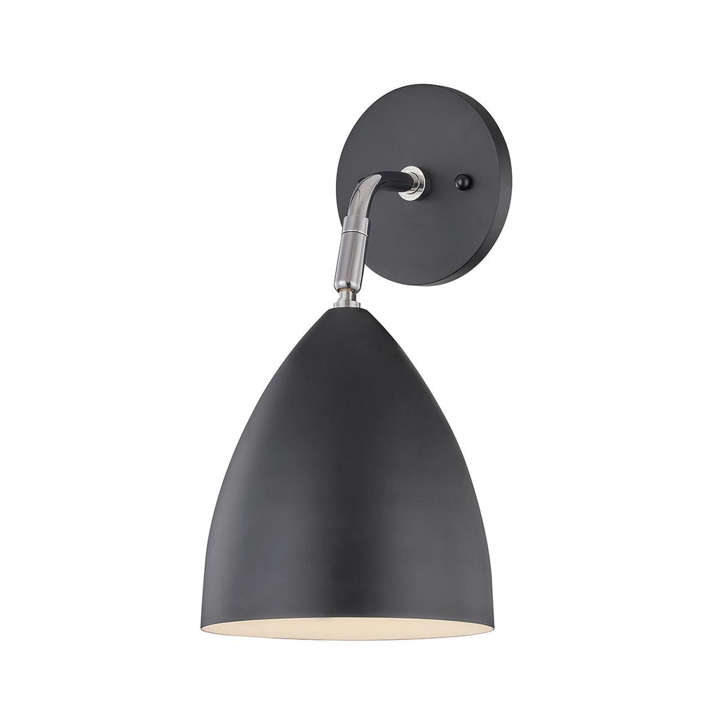 Mitzi Gia Polished Nickel/black 6.25W x 4.75L x 12.5H Wall Sconce