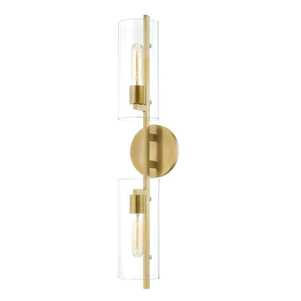 Mitzi Ariel Aged Brass 5.5W x 4.75L x 28H Wall Sconce