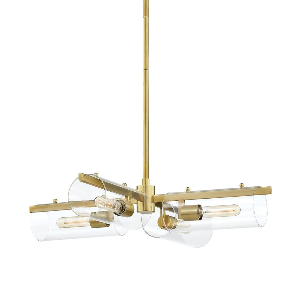 Mitzi Ariel Aged Brass 28W x 5.5L x 9.5H Chandelier