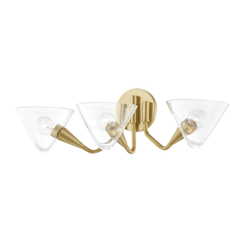 Mitzi Isabella Aged Brass 24W x 4.5L x 7.25H Wall Sconce