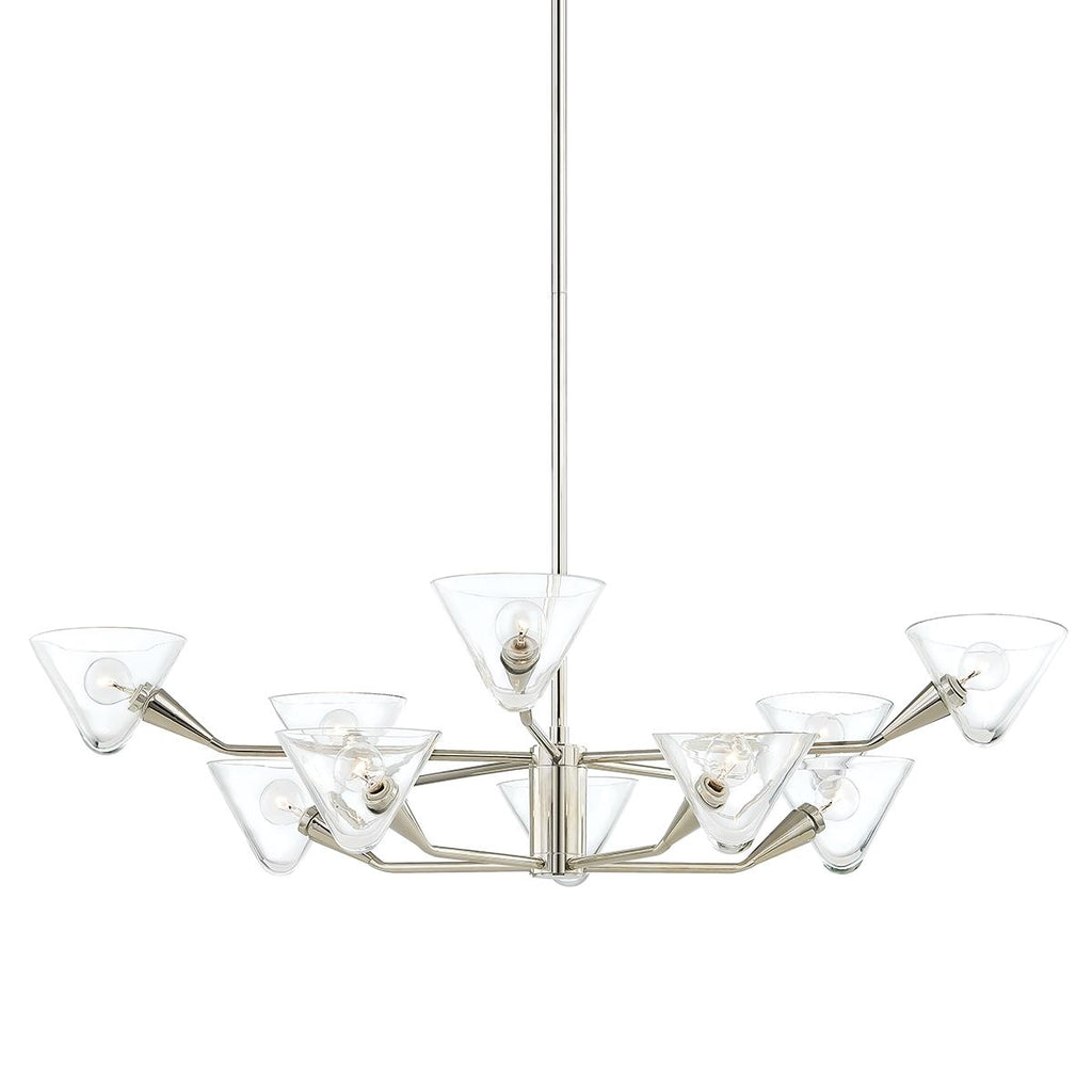 Mitzi Isabella Polished Nickel 42W x 5.5L x 10H Chandelier