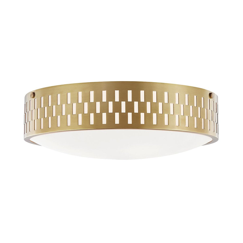 Mitzi Phoebe Aged Brass 14W x 9L x 4.5H Flush Mount