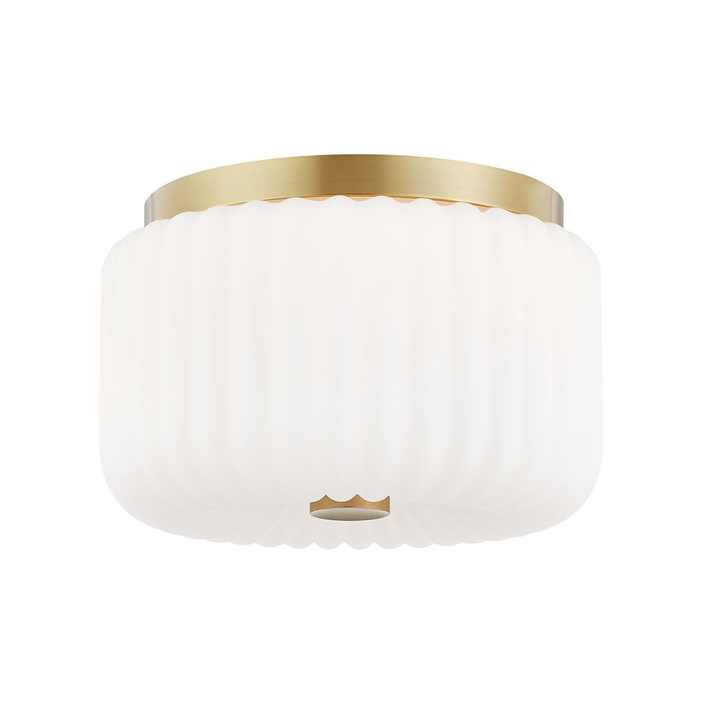 Mitzi Lydia Aged Brass 10W x 28L x 6.25H Flush Mount