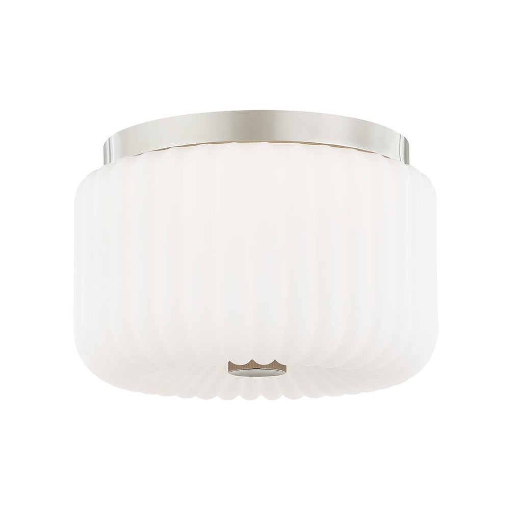 Mitzi Lydia Polished Nickel 10W x 5.25L x 6.25H Flush Mount