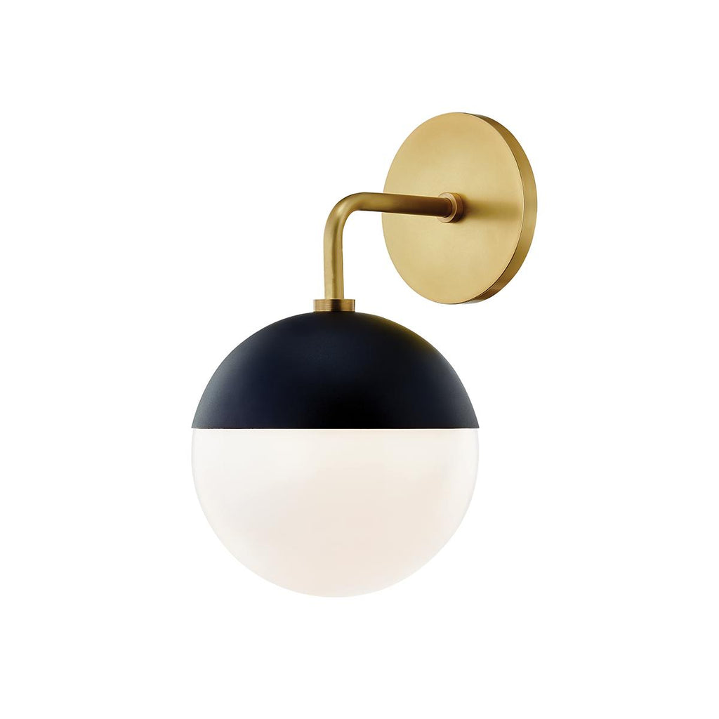 Mitzi Renee Aged Brass/black 6.75W x 5.25L x 11.75H Wall Sconce