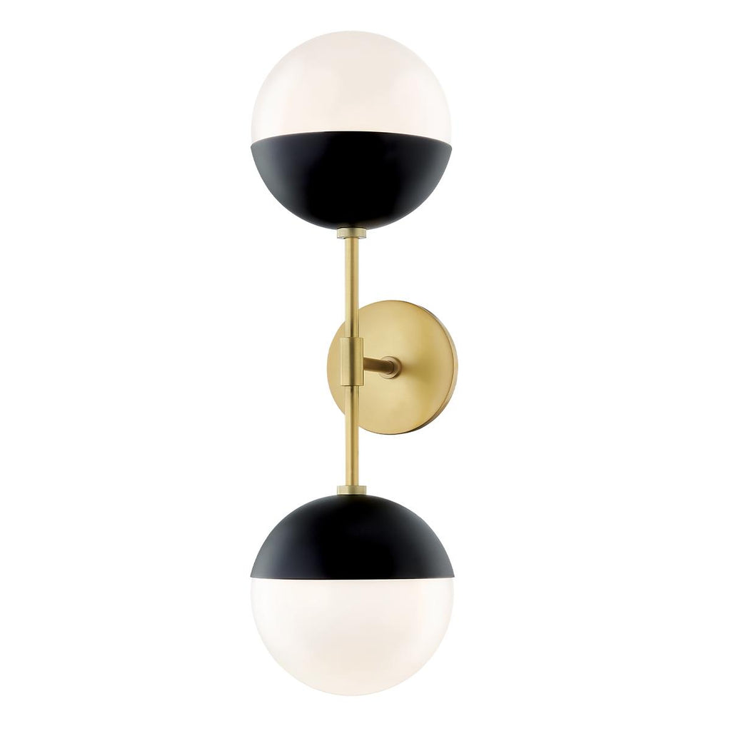 Mitzi Renee Aged Brass/black 6.75W x 6L x 22H Wall Sconce