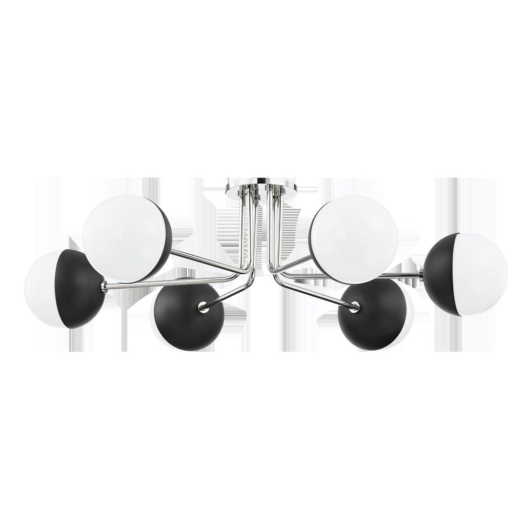 Mitzi Renee Polished Nickel/black 28W x 12L x 15.5H Semi-Flush Mount