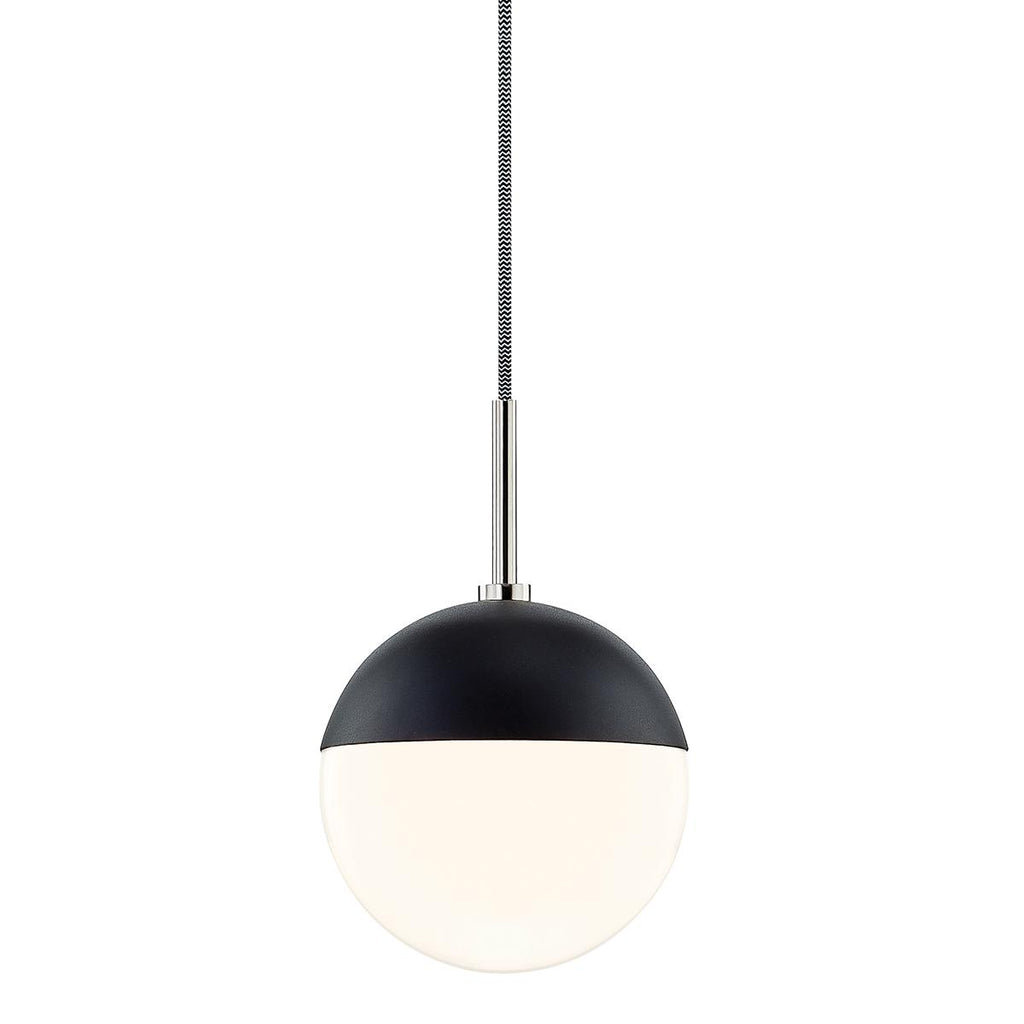 Mitzi Renee Polished Nickel/black 6.75W x 14L x 10H Pendant