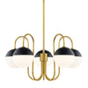 Mitzi Renee Aged Brass/Black 28W X 14L X 15.5H Chandelier