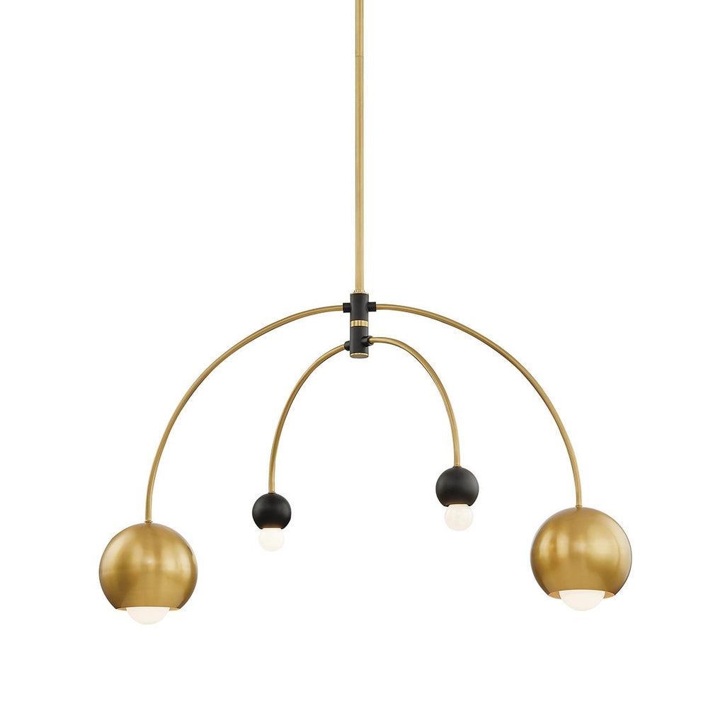 Mitzi Willow Aged Brass/black 37.75W x 14L x 23H Chandelier