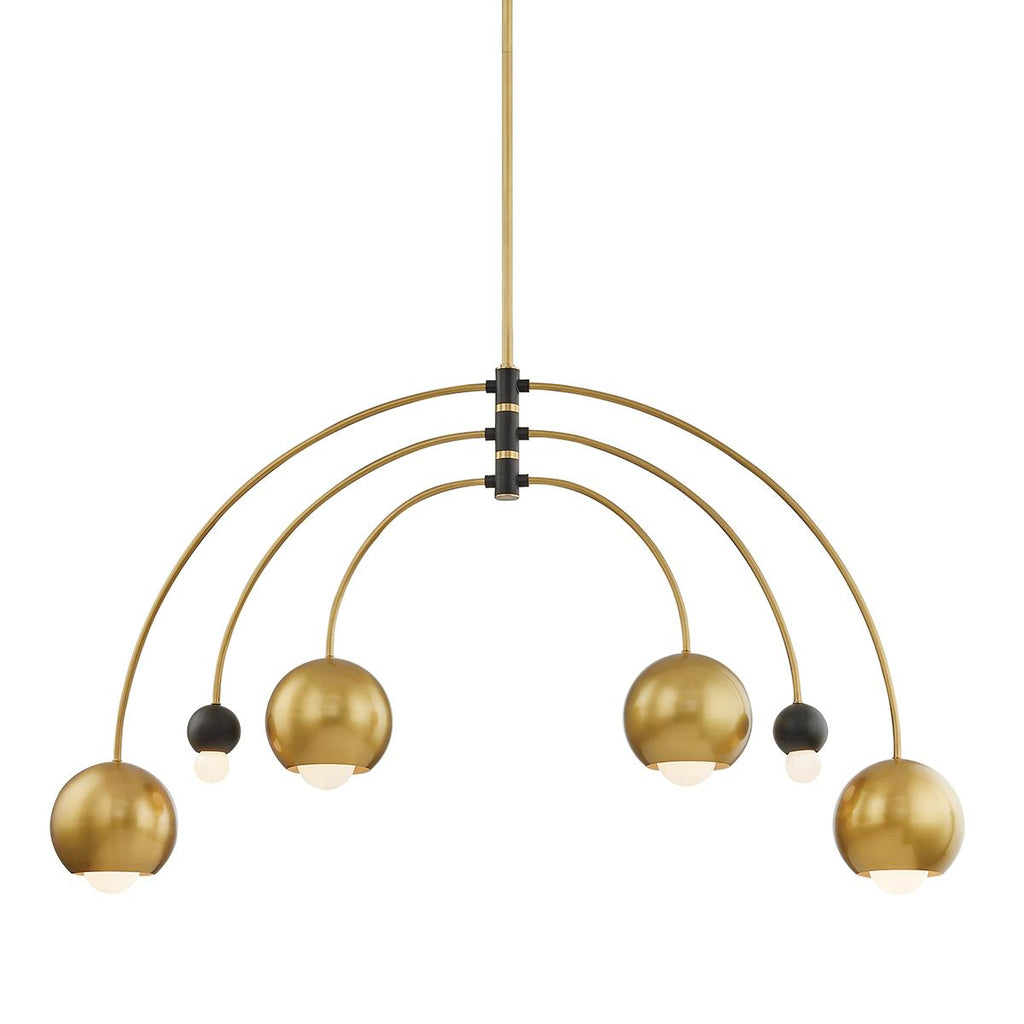 Mitzi Willow Aged Brass/black 48.75W x 14L x 28.62H Chandelier