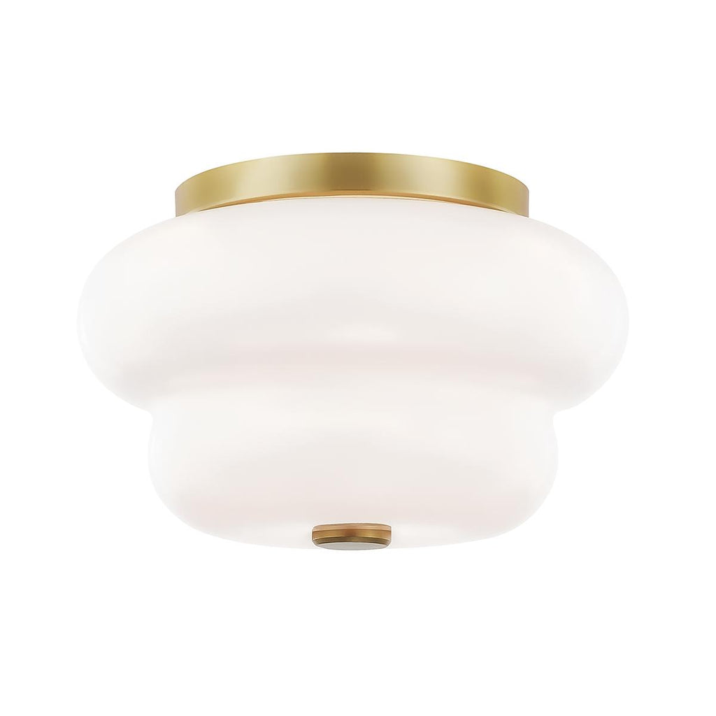 Mitzi Hazel Aged Brass 11W x 9L x 6.75H Flush Mount