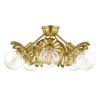 Mitzi Alyssa Aged Brass 24W X 8.5L X 10.5H Semi-Flush Mount