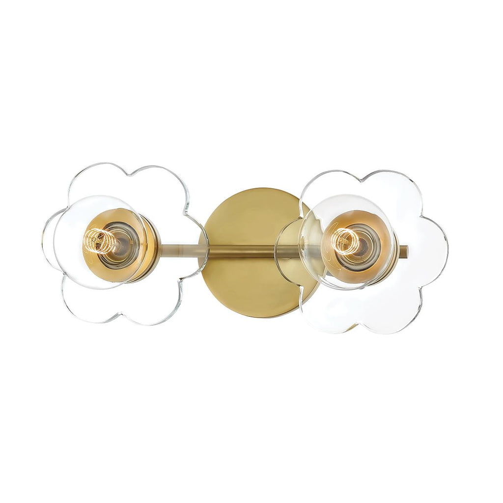 Mitzi Alexa Aged Brass 14.25W x 14L x 6H Wall Sconce