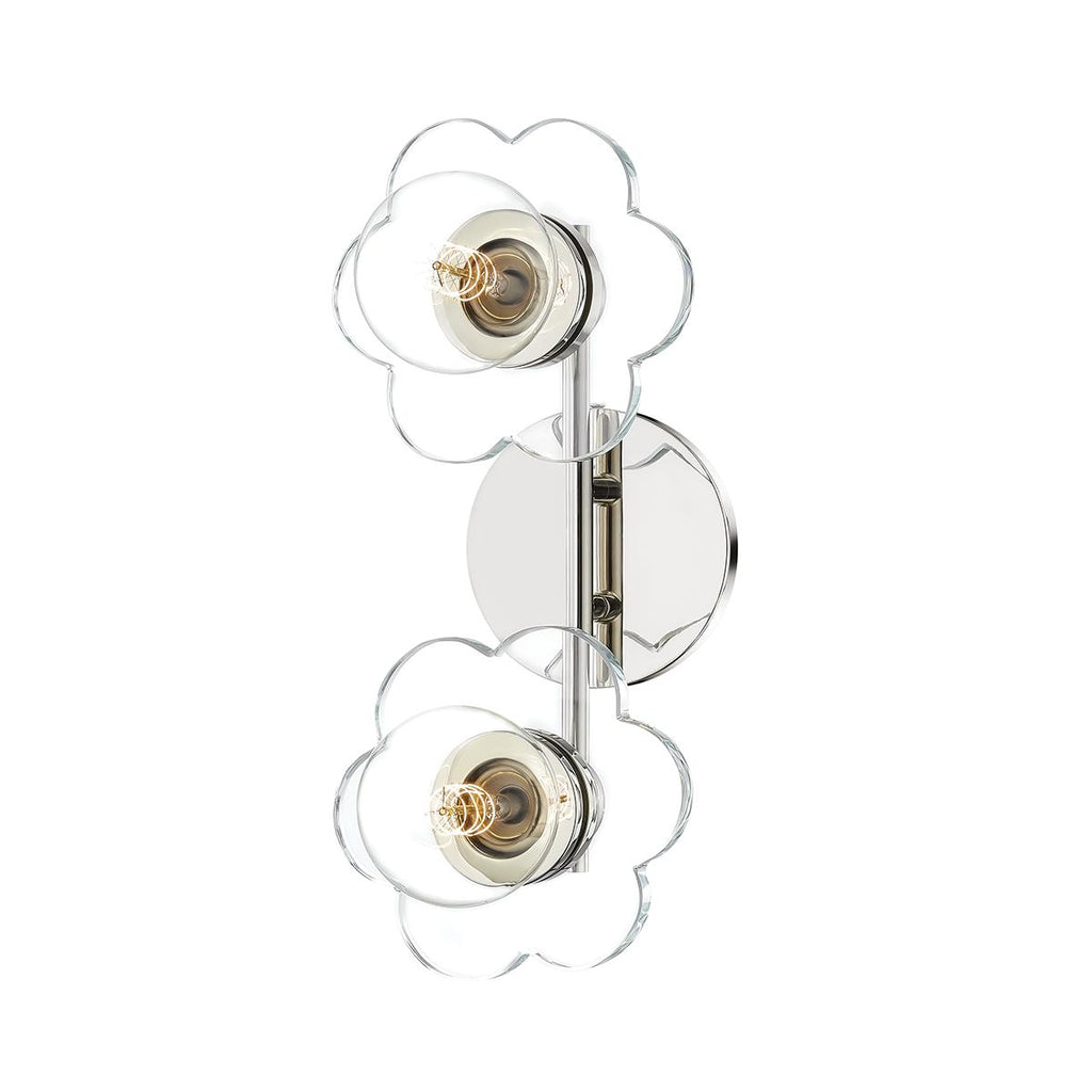 Mitzi Alexa Polished Nickel 14.25W x 14L x 6H Wall Sconce