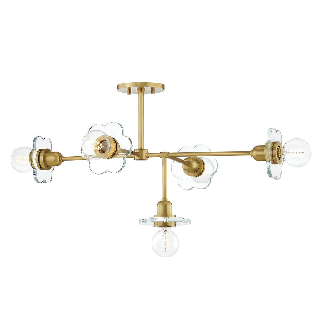 Mitzi Alexa Aged Brass 27.5W x 36.75L x 15H Chandelier