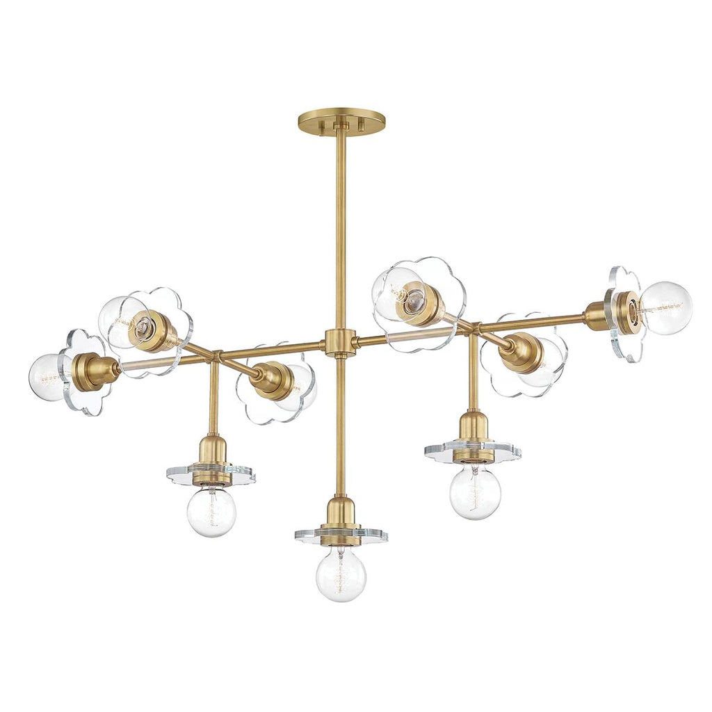 Mitzi Alexa Aged Brass 23.25W x 46L x 19.5H Chandelier