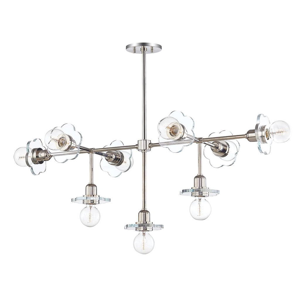 Mitzi Alexa Polished Nickel 23.25W x 46L x 19.5H Chandelier