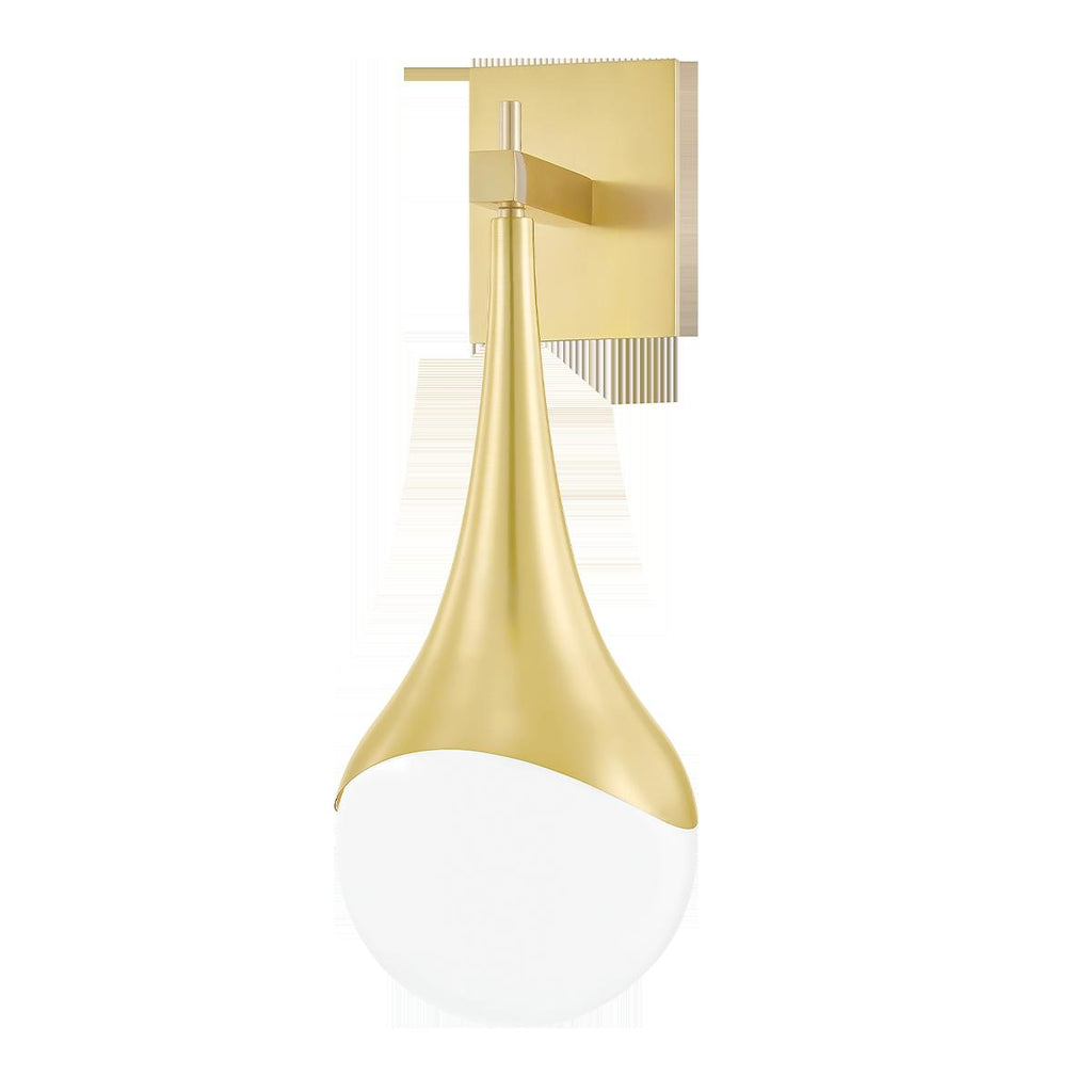 Mitzi Ariana Aged Brass 6.75W x 5.25L x 18.25H Wall Sconce