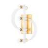 Mitzi Maddie Gold Leaf/White 10W X 6.75L X 15.5H Wall Sconce