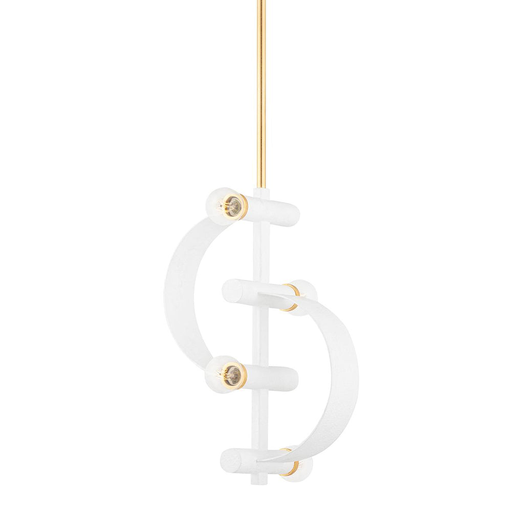 Mitzi Maddie Gold Leaf/white 10W x 47.25L x 15.5H Pendant