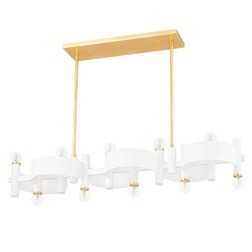 Mitzi Maddie Gold Leaf/white 10W x 41.5L x 9.75H Pendant