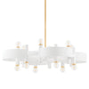 Mitzi Maddie Gold Leaf/White 30.5W X 14.25L X 9.75H Chandelier