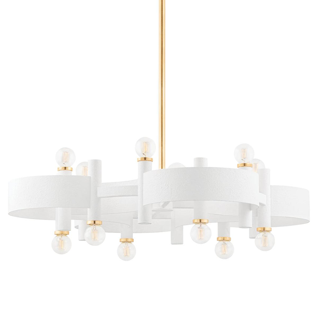 Mitzi Maddie Gold Leaf/white 30.5W x 14.25L x 9.75H Chandelier