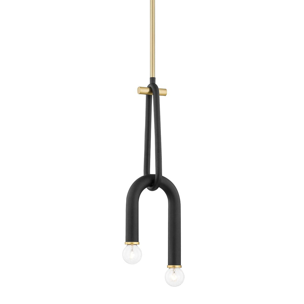 Mitzi Whit Aged Brass/black 6.5W x 6L x 20.25H Pendant