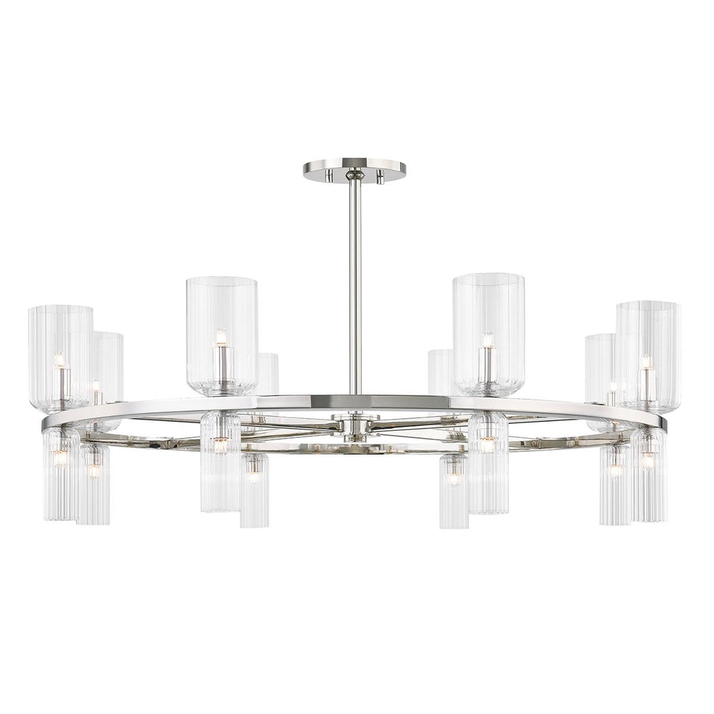 Mitzi Tabitha Polished Nickel 33.75W x 4.75L x 11H Chandelier