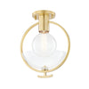 Mitzi Ringo Aged Brass 9W X 36L X 13H Semi-Flush Mount