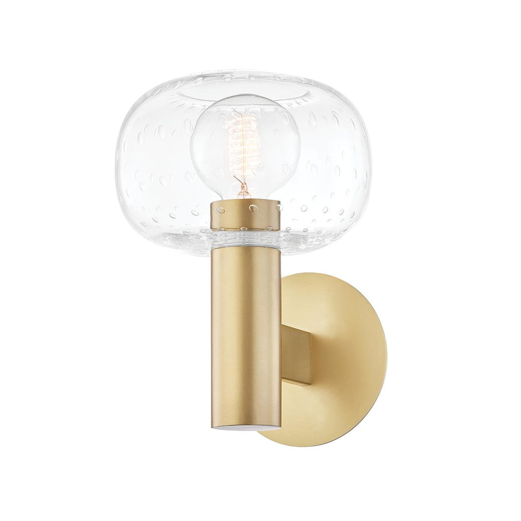 Mitzi Harlow Aged Brass 7.25W x 6.25L x 10H Wall Sconce