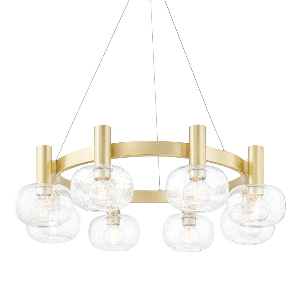 Mitzi Harlow Aged Brass 35.5W x 16.25L x 9.62H Chandelier