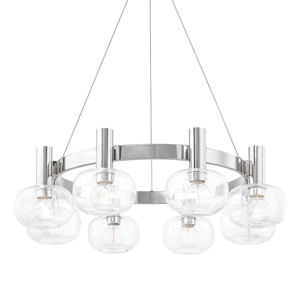 Mitzi Harlow Polished Nickel 35.5W x 16.25L x 9.62H Chandelier