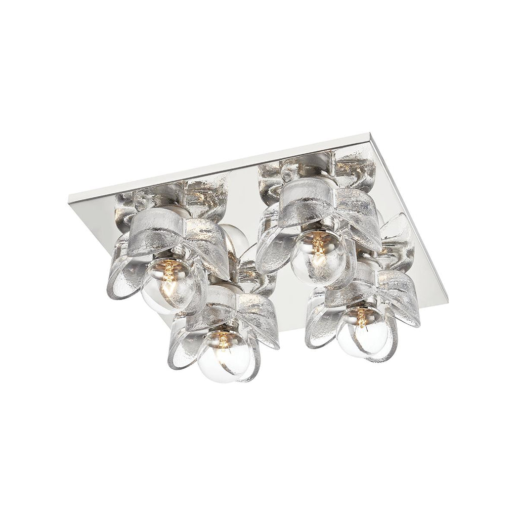 Mitzi Shea Polished Nickel 11W x 4.75L x 3.88H Flush Mount