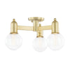 Mitzi Bryce Aged Brass 18W X 18L X 9.25H Semi-Flush Mount